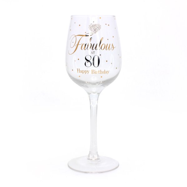 Leonardo Collection Happy 40th Birthday Wine Glass