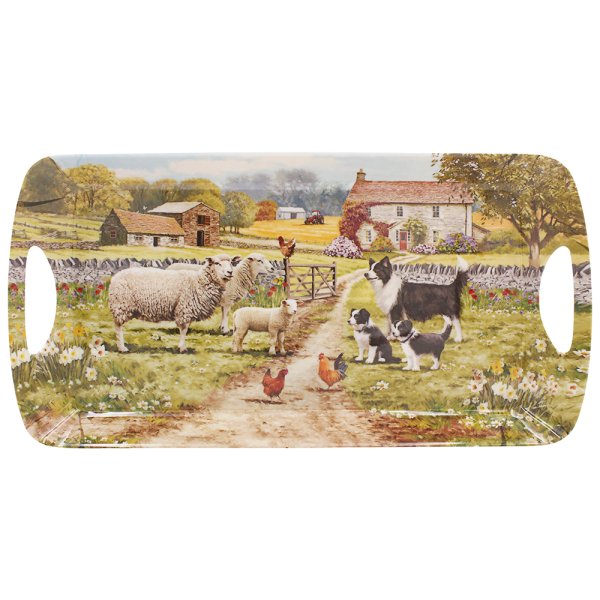 COLLIE & SHEEP TRAY MEDIUM