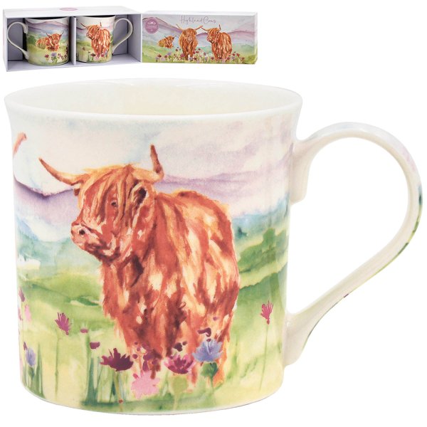 HIGHLAND COW MUGS SET 2