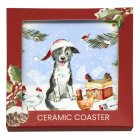 DOG WITH HENS COASTERS