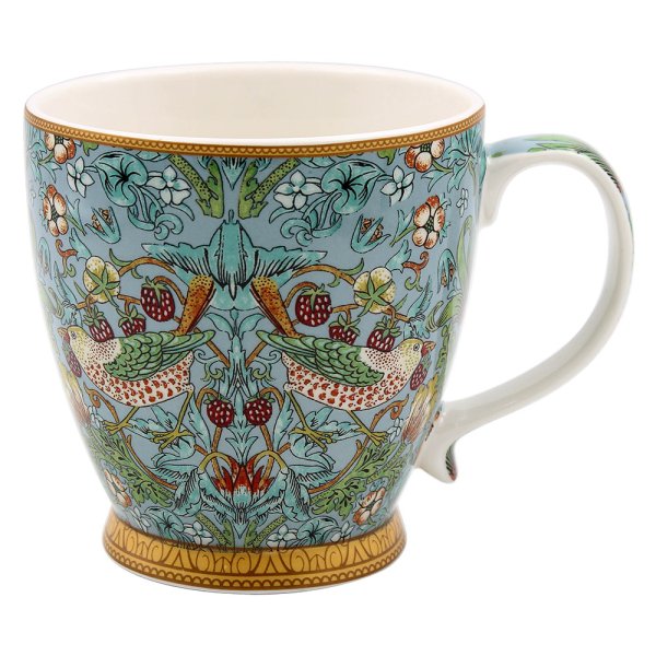 TEAL STRAWBERRY THIEF MUG