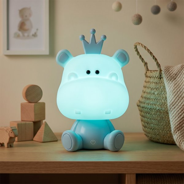 HIPPO LAMP BLUE