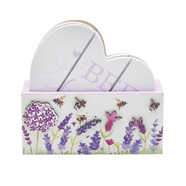 LAVENDER & BEES COASTERS S4