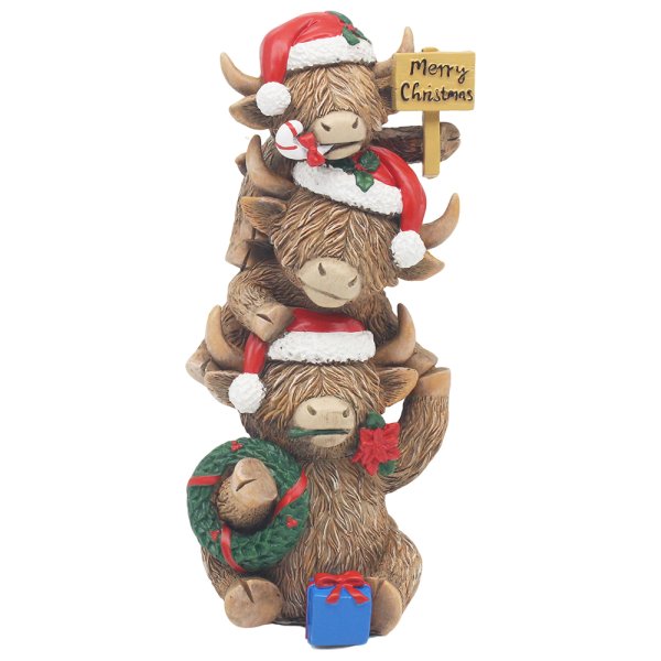 XMAS HIGHLAND COW FAMILY