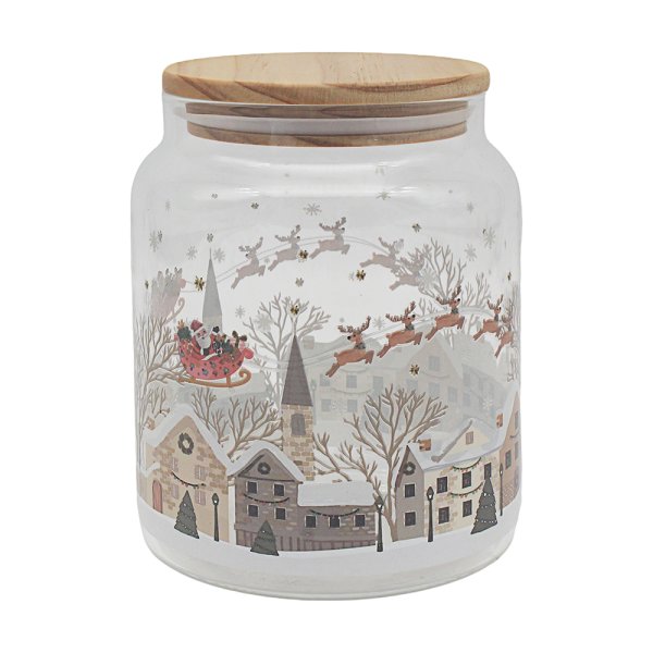 XMAS TINSEL TOWN CANISTER