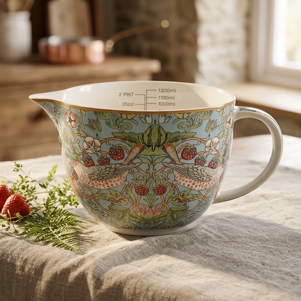STRAWBERRY THIEF TEAL MEAS JUG