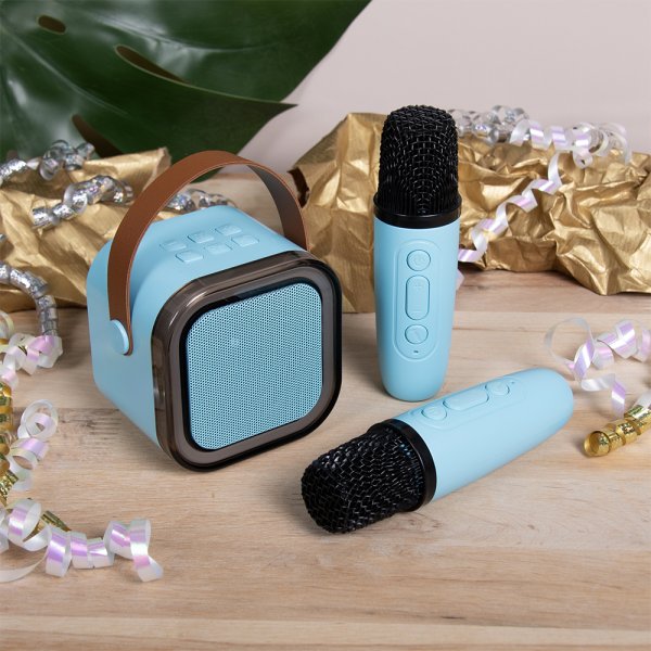 KARAOKE MACHINE 2 MICS BLUE