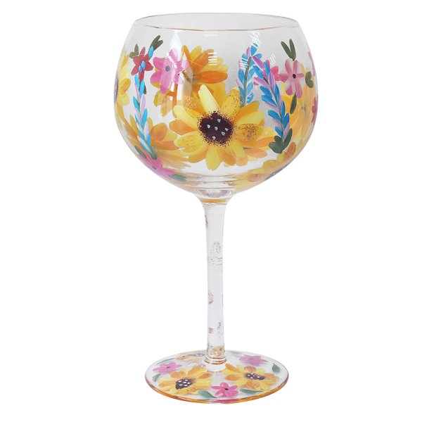 SUNFLOWERS GIN GLASS