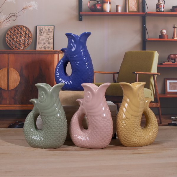 FISH JUG/VASE 4 ASST 20CM