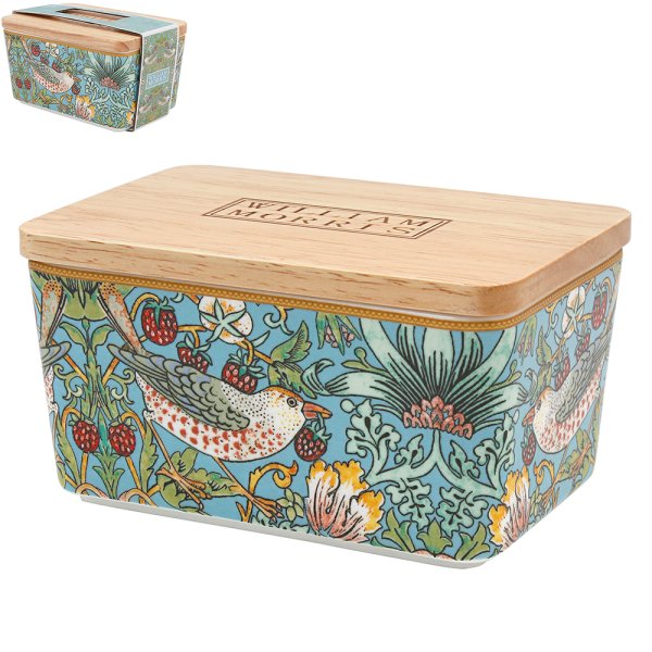 STRAWBERRY THIEF BUTTER DISH