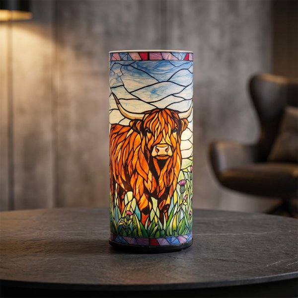 LED TUBE HIGHLAND COW ROTATING