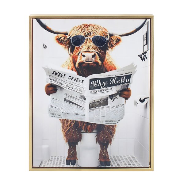 HIGHLAND COW LOO WALL ART