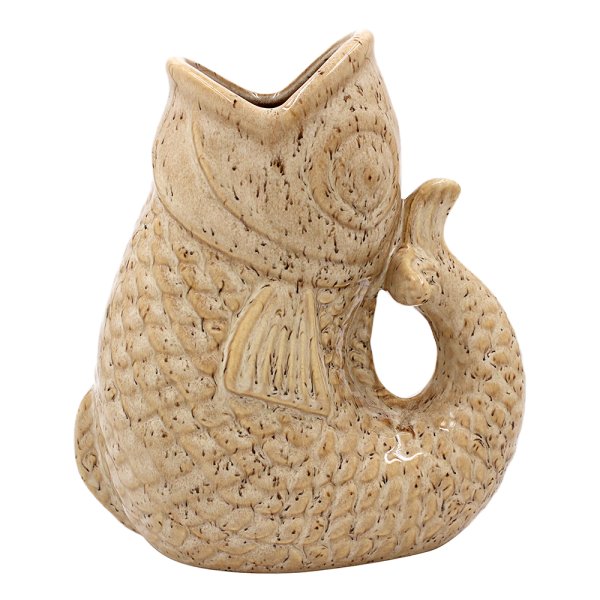 FISH JUG/VASE CREAM 17CM