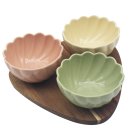 SNACK BOWLS WOODEN TRAY