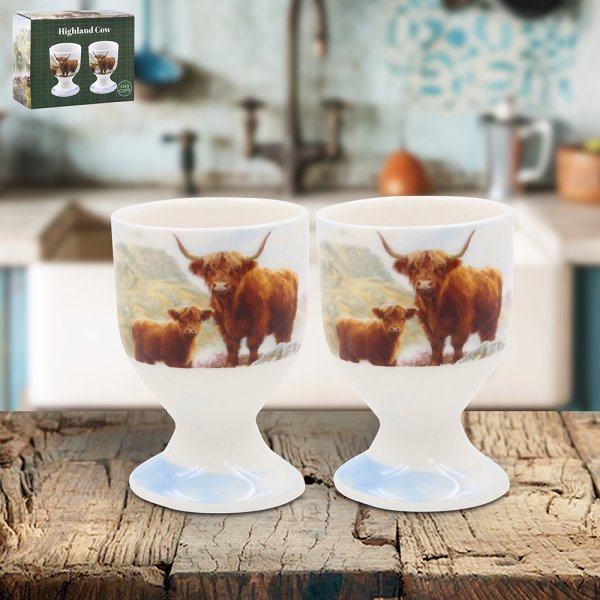 HIGHLAND COW EGG CUPS
