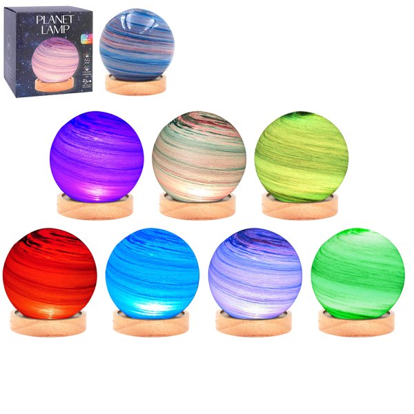 COSMIC PLANET LAMP BLUE 12CM