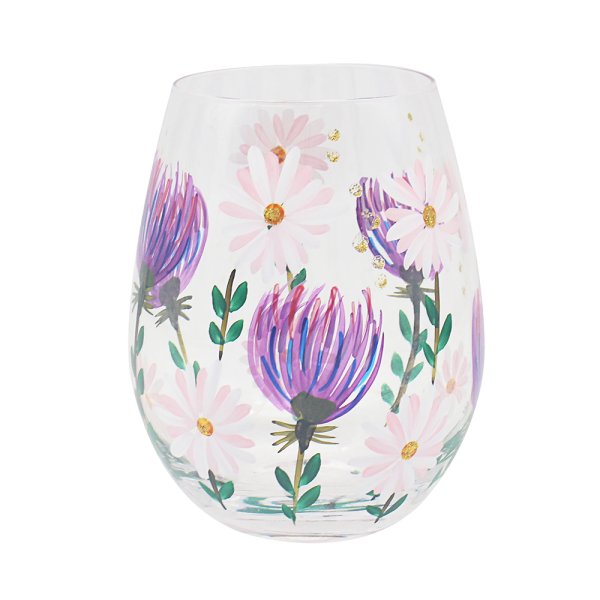 THISTLE&DAISIES STEMLESS GLASS