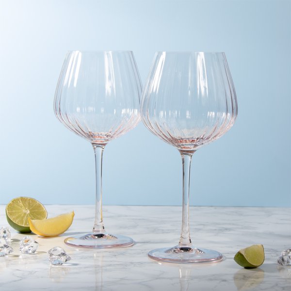 GIN GLASSES -PINK SET 2