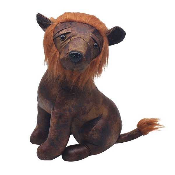 LION DOORSTOP BROWN