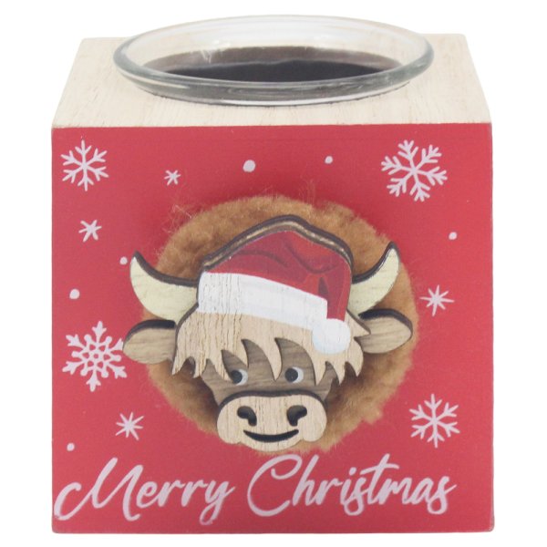 HIGHLAND COW TEALIGHT HOLDER