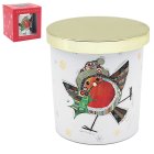 XMAS BUG ART ROBIN CANDLE