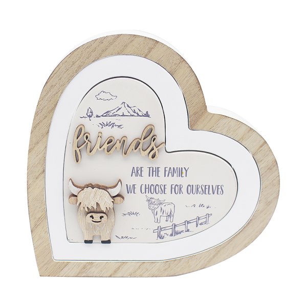 HIGHLAND COW 3D HEART LOVE