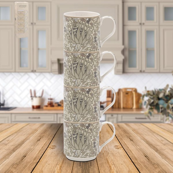 ARTICHOKE STACKING MUGS SET 4