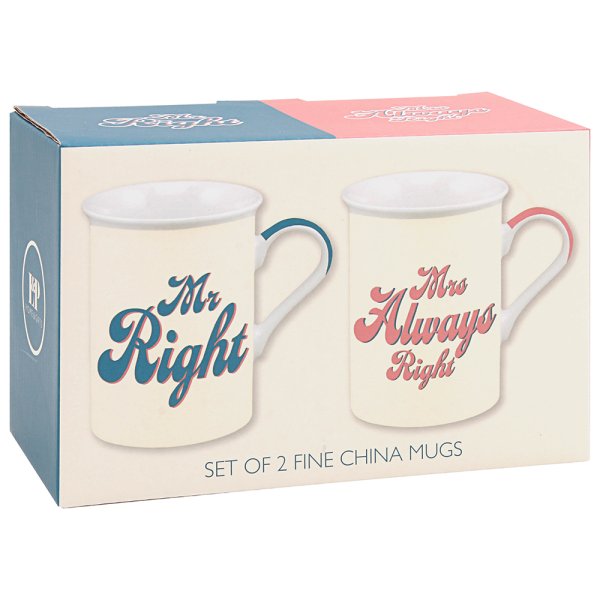 MR RIGHT&MRS ALWAYS RIGHT MUGS