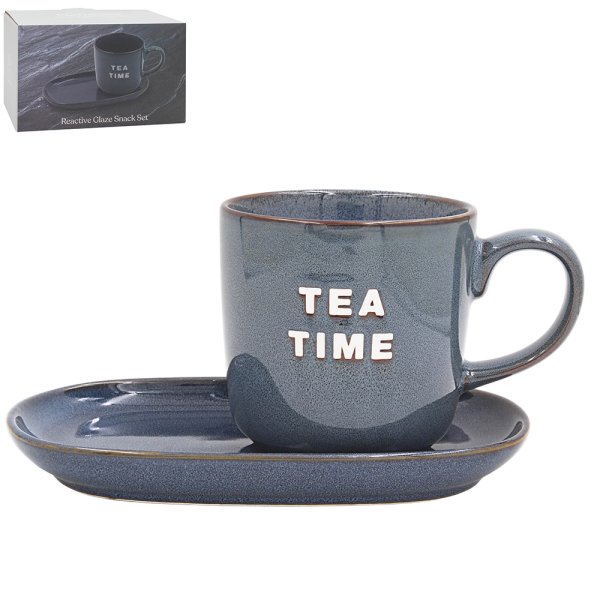 TEA TIME SNACK SET-BLUE/GREY