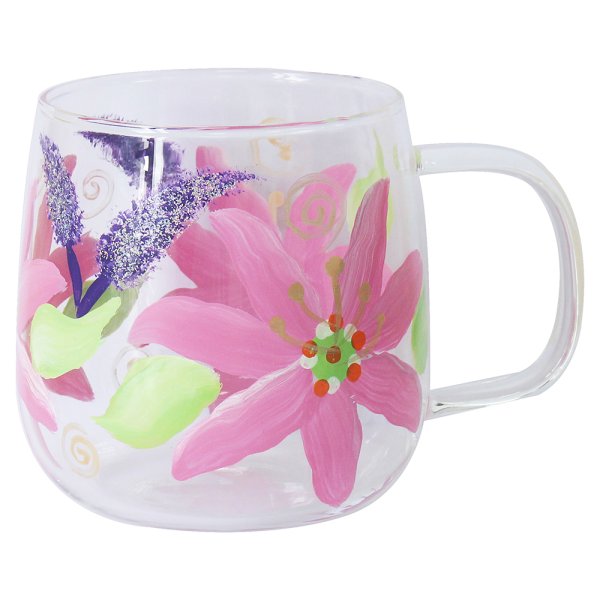 LILIES GLASS CUP