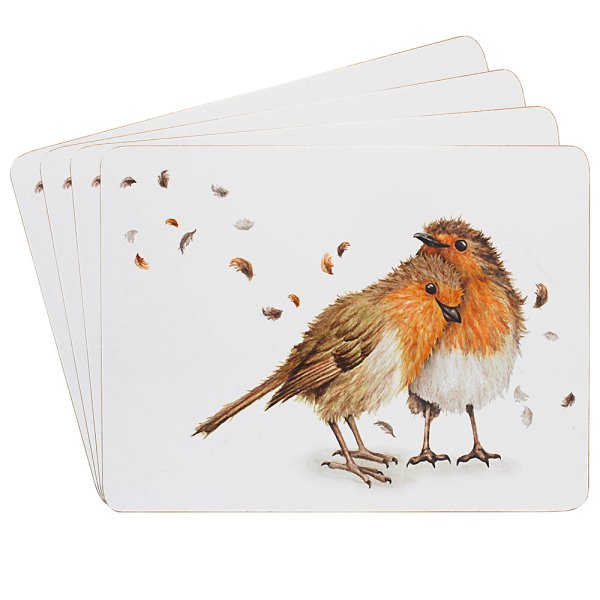 ROBIN LOVE BIRDS PLACEMATS S4