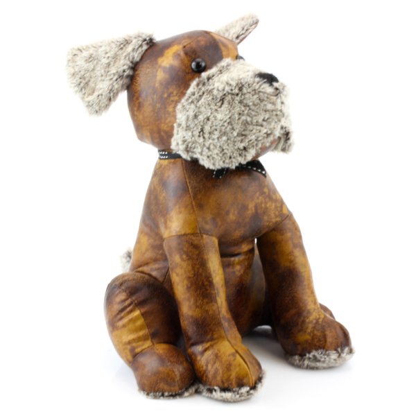 The Leonardo Collection Faux Leather Bull Sitting Doorstop
