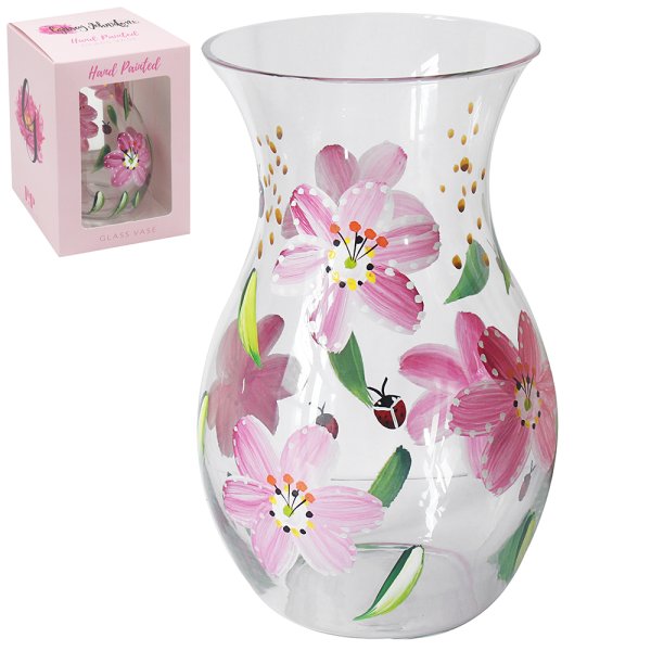 LADYBIRDS & PINK POPPIES VASE