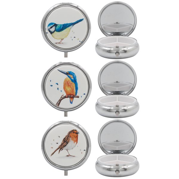 PILL BOX BRITISH BIRDS 3 ASST