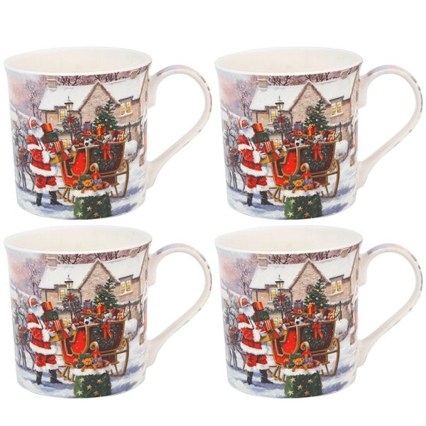 SANTA MUGS 4 SET