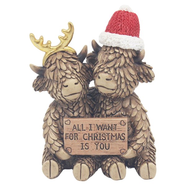 XMAS HIGHLAND COWS ALL I WANT