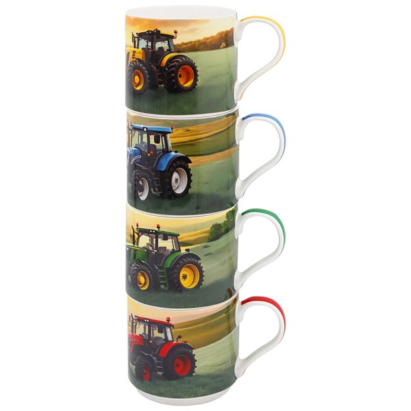 TRACTORS STACKING MUGS SET 4