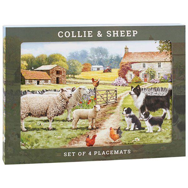 COLLIE & SHEEP PLACEMATS S/4