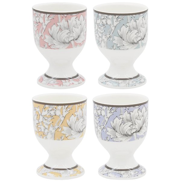 CHRYSANTHEMUM EGG CUPS SET 4