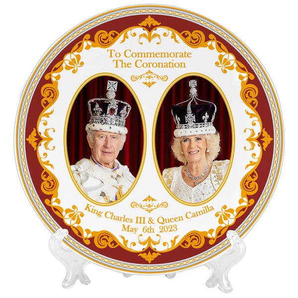 CHARLES III & CAMILLA PLATE4.5