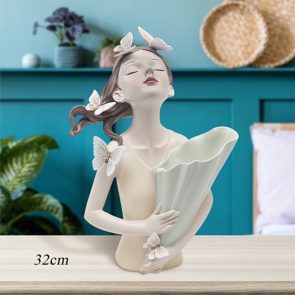 PAPILLON CHIC VASE PEACH 32CM