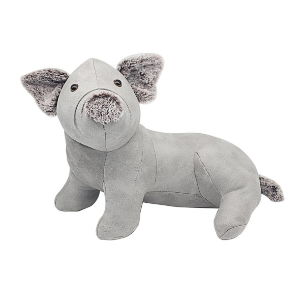 PIG DOORSTOP GREY