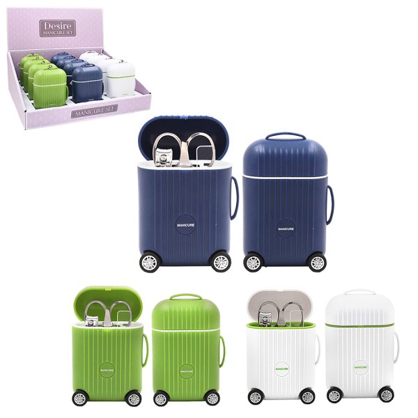 MANICURE SET SUITCASE 3 ASST