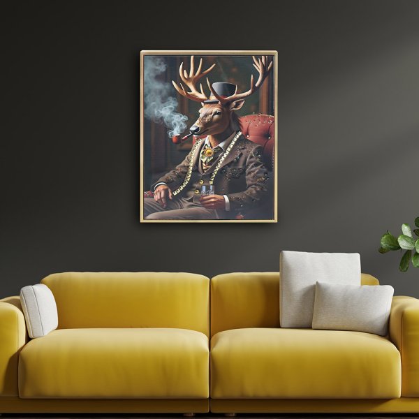 STAG WHISKY WALL ART