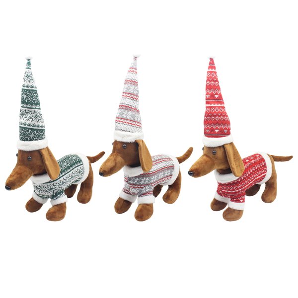 XMAS DACHSHUND S 3ASST