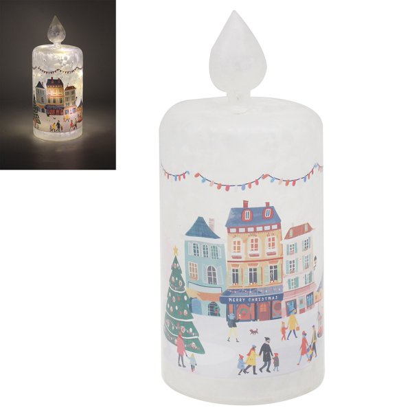 XMAS RED TINSEL TOWN FROSTCNDL