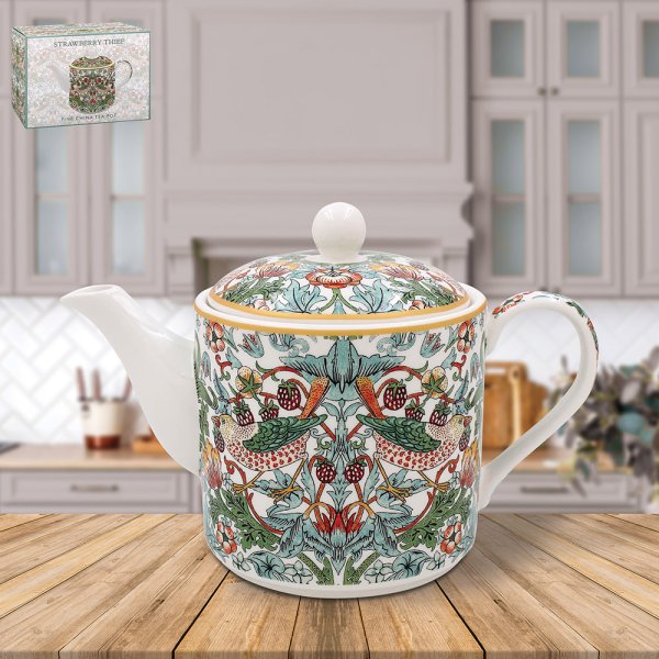 STRAWBERRY THIEF TEA POT
