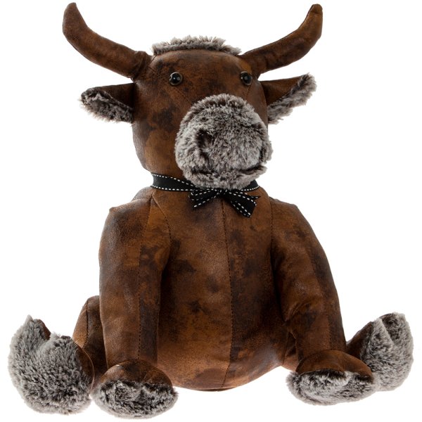 LEATHER BULL DOORSTOP