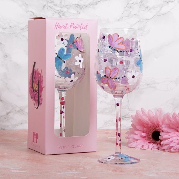 BUTTERFLIES WINE GLASS