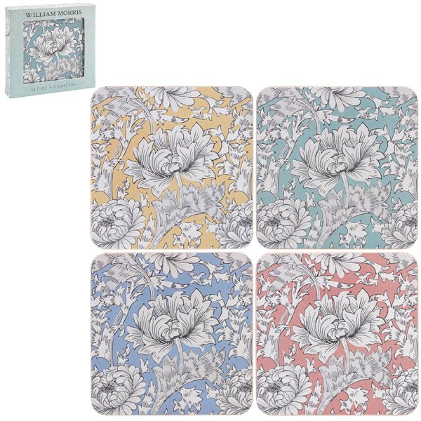 CHRYSANTHEMUM COASTERS SET 4